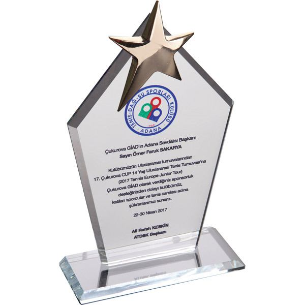 EKT-170-ŞF KRİSTAL PLAKET