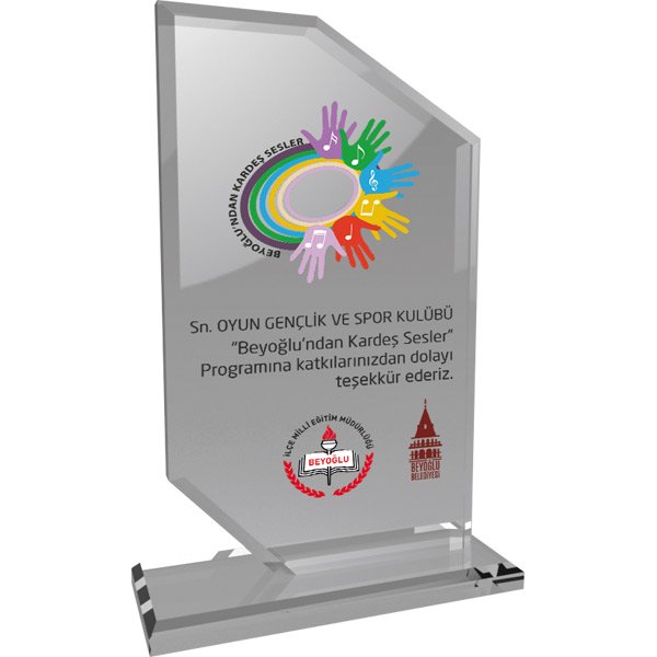 EKT-205-ŞF KRİSTAL PLAKET